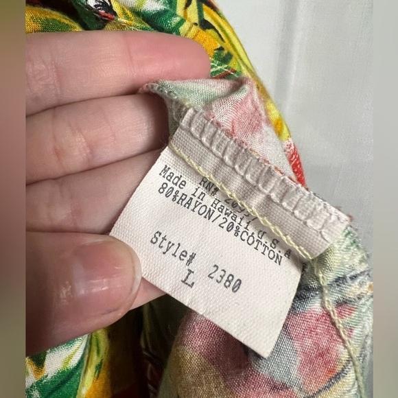 Cooke Street Green Tropical Hawaiian Shirt Large - Picture 4 of 9